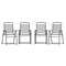 Emma and Oliver Munroe Set of 4 Textilene Folding Sling Style Patio Chairs with Armrests